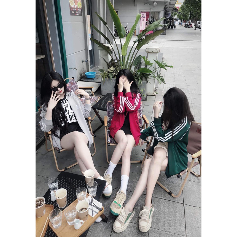 Áo khoác thể thao nam nữ thêu chữ , ADD 3 sọc chất co dãn cực hot 2023