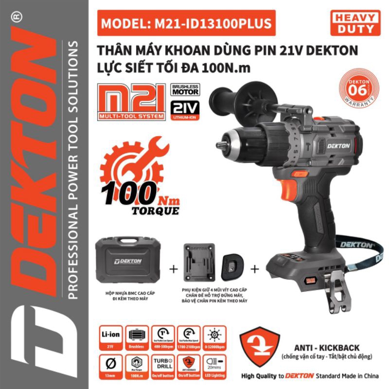 Khoan pin Dekton M21-ID13100plus ,model 2023