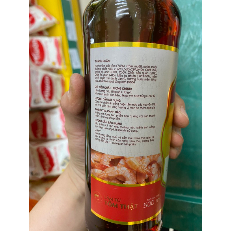 Nước Mắm Đầu Bếp Tôm Cốt Nhỉ 500ml