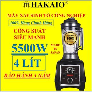 Máy xay công nghiệp HAKAIO công suất 5500W  cối 4L có hẹn giờ Bảo hành 36 Motor dây đồng xay đá, cua cá