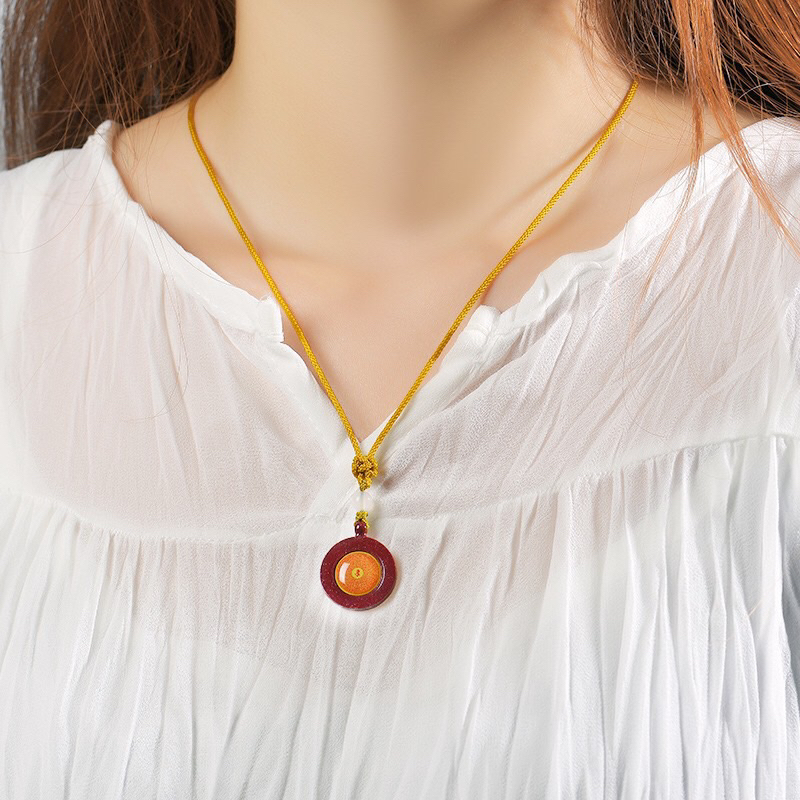 DÂY CHUYỀN CHÚ LĂNG NGHIÊM ĐÁ CHU SA BÌNH AN