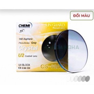  Tròng kính cận viễn loạn mỏng 1.60 chemi đổi màu thời trang OURESS 