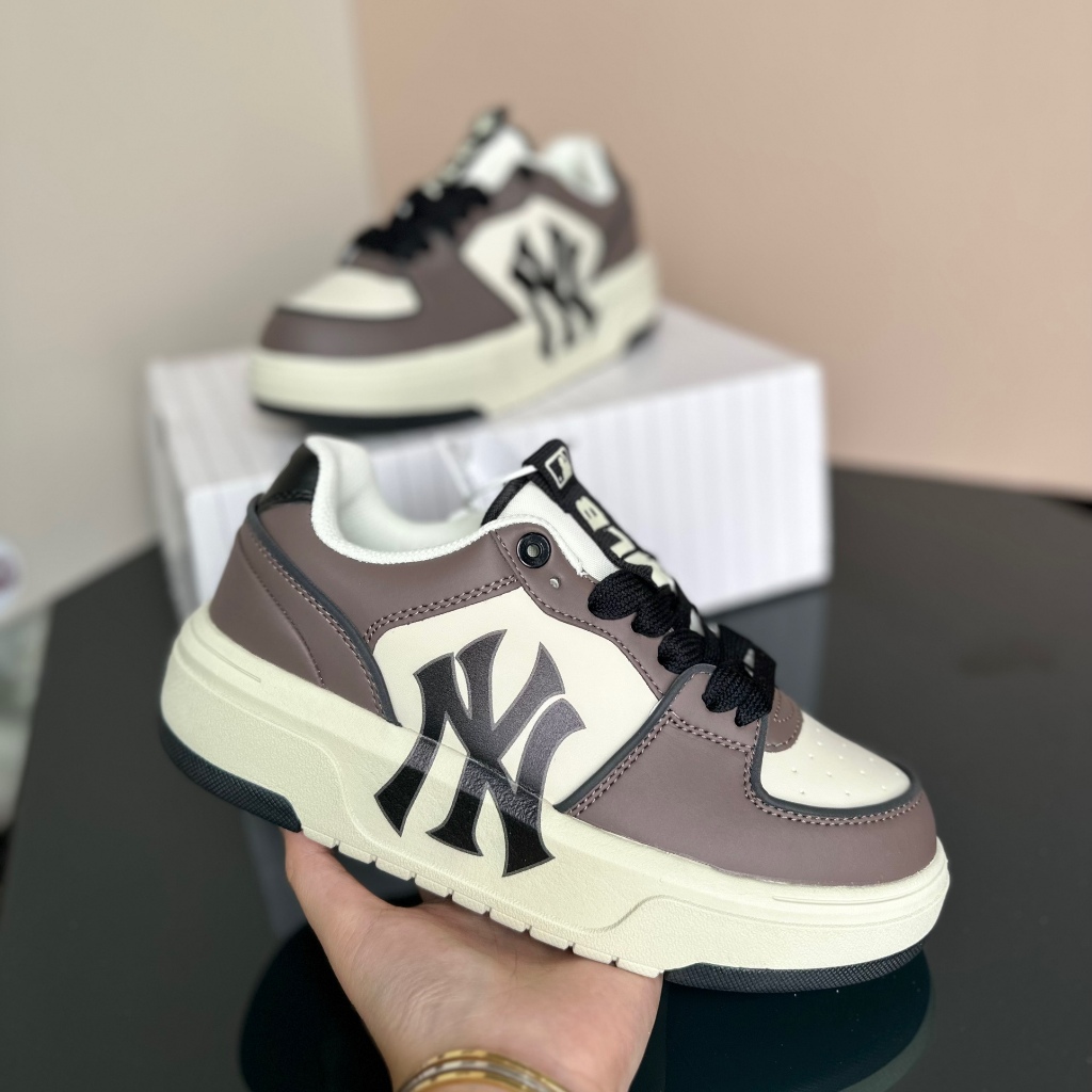Giày thể thao sneaker mlb liner nâu mẫu mới, mlb liner ny đen nâu mlb liner basic new york