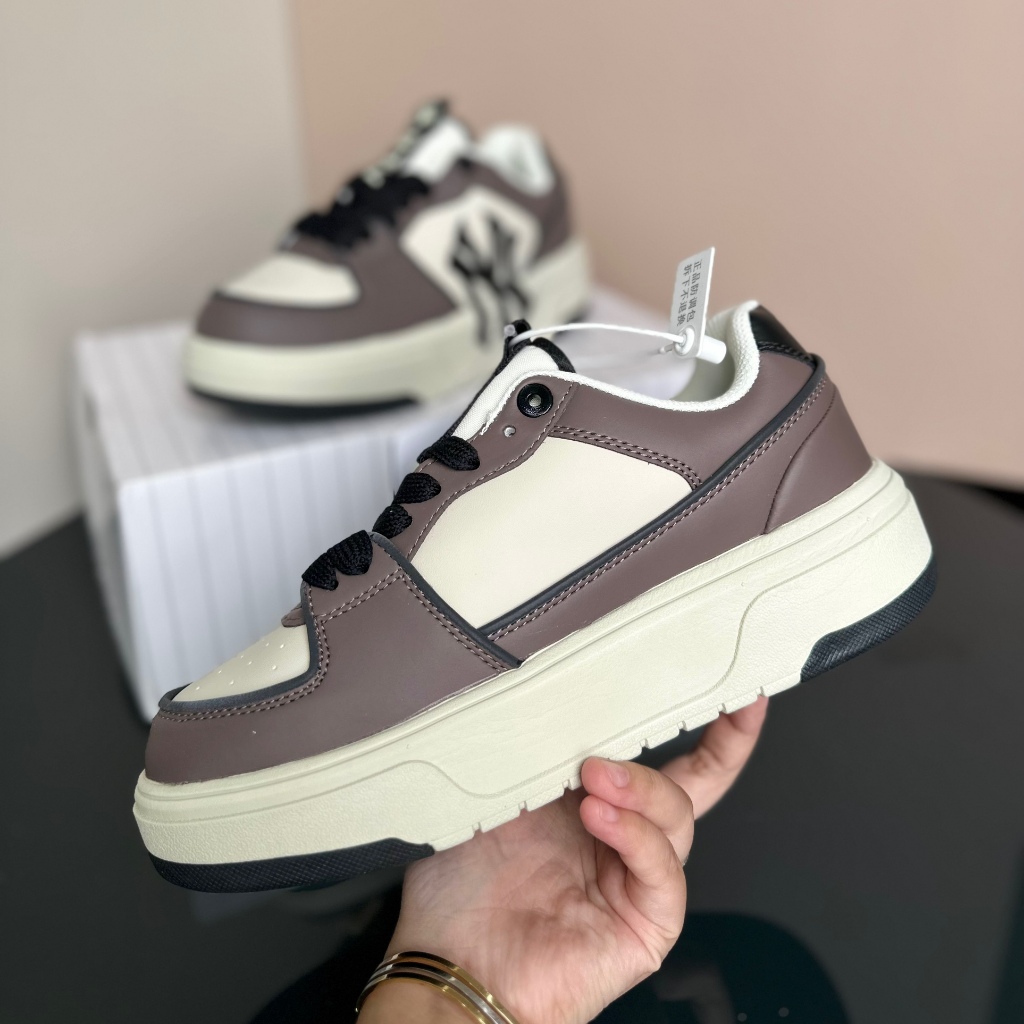 Giày thể thao sneaker mlb liner nâu mẫu mới, mlb liner ny đen nâu mlb liner basic new york
