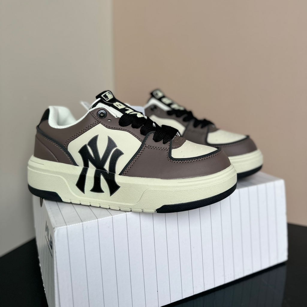 Giày thể thao sneaker mlb liner nâu mẫu mới, mlb liner ny đen nâu mlb liner basic new york