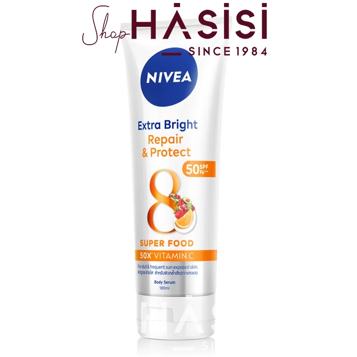 Serum Dưỡng Thể NIVEA - Extra Bright Repair & Protect Body Serum SPF50/PA+++ 180ml