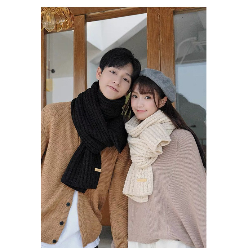 Khăn Len Đan Lông Cừu Vuông Kiểu Hàn