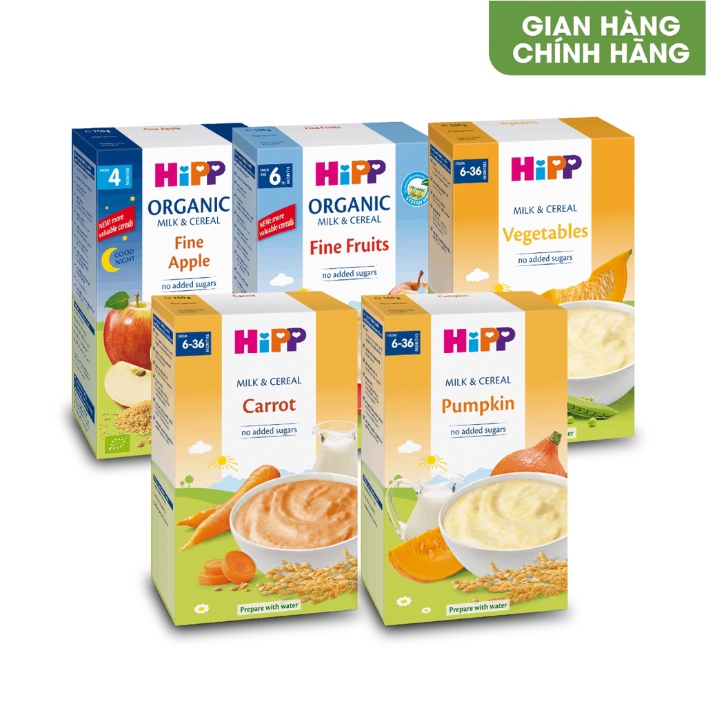 Bột ăn dặm dinh dưỡng HiPP (Nhiều vị)