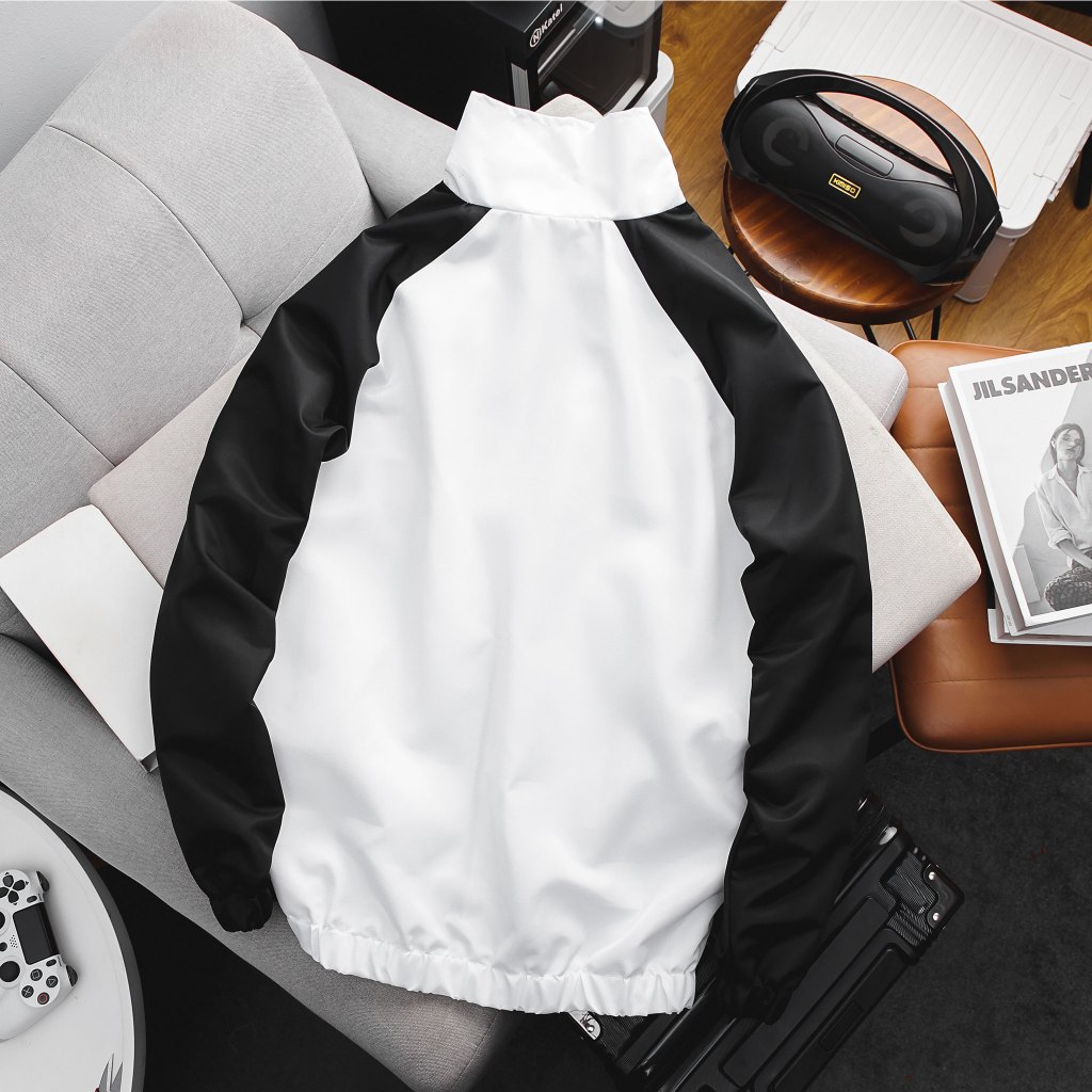 - Áo Khoác Dù Nam Cổ Lọ Phối Nam Form Bigsizemen 80kg - 130kg