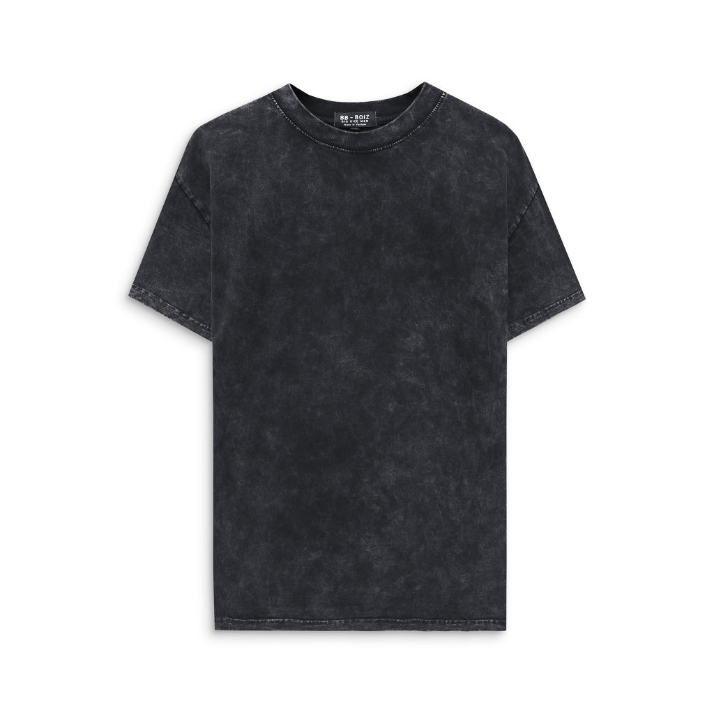 - Áo Thun Wash Nam Tay Ngắn Cotton Wash Xi Măng Bigsize 65kg - 120kg - Trơn