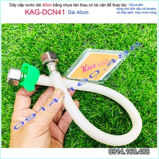 Dây cấp vòi nước 40 Roto dây cấp nước nhựa có tai vặn KAG-DCN41, dây cấp nựa tán thau 400mm