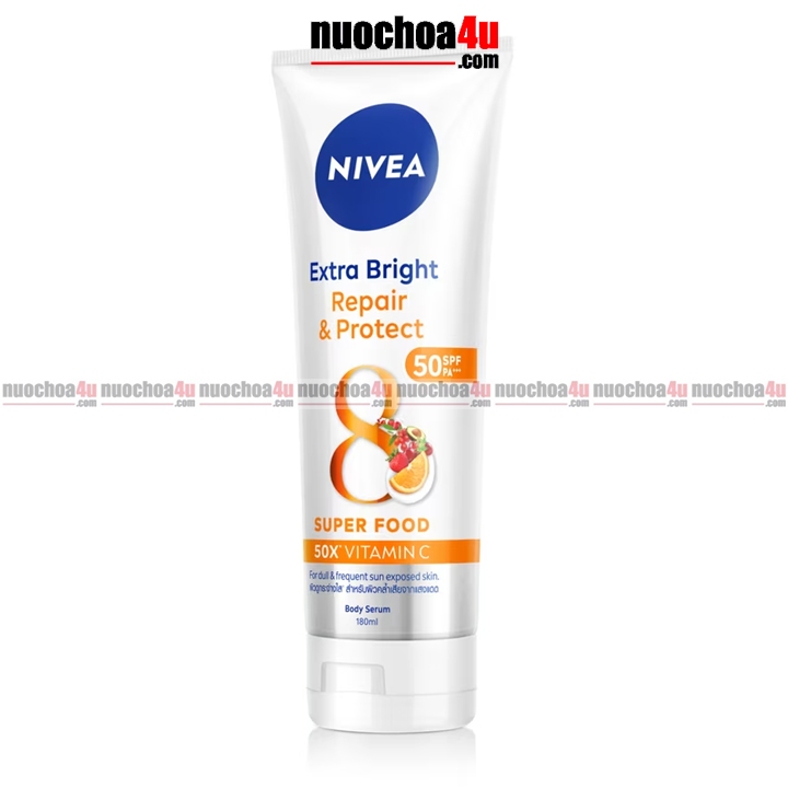 Tinh Chất Dưỡng Thể NIVEA - Extra White Repair & Protect Body Serum SPF50/PA+++ 180ml