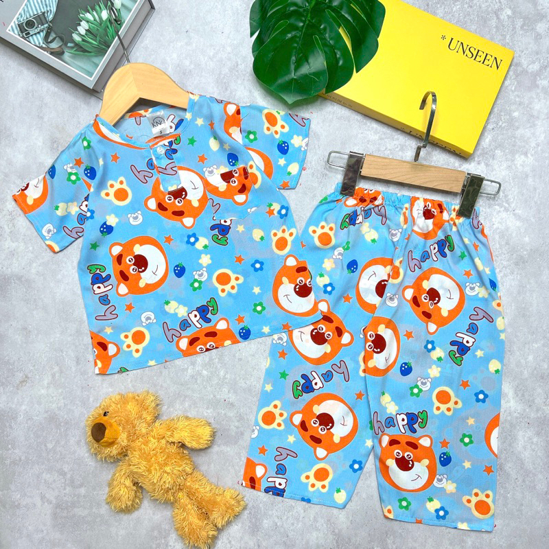 Bộ tole/lanh bé trai tay ngắn quần dài - KN Kids