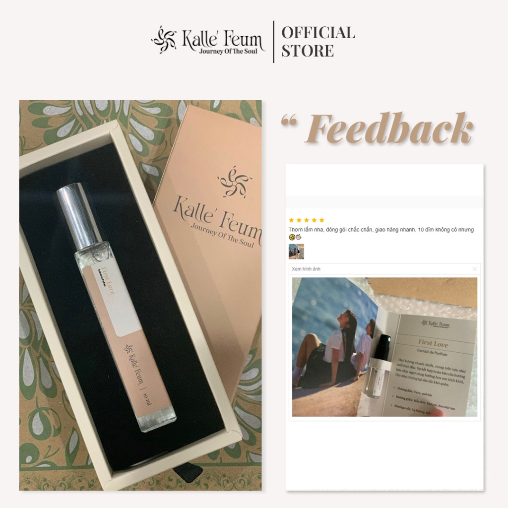 Tinh Dầu Nước Hoa Nữ FIRST LOVE Mùi Hương Dịu Dàng,Trong Sáng Dạng Xịt | Kalle' Feum