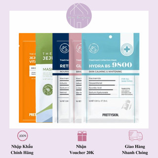 Prettyskin mask - mặt nạ giấy cấp ẩm dưỡng sáng da hàn quốc - hộp 10 miếng