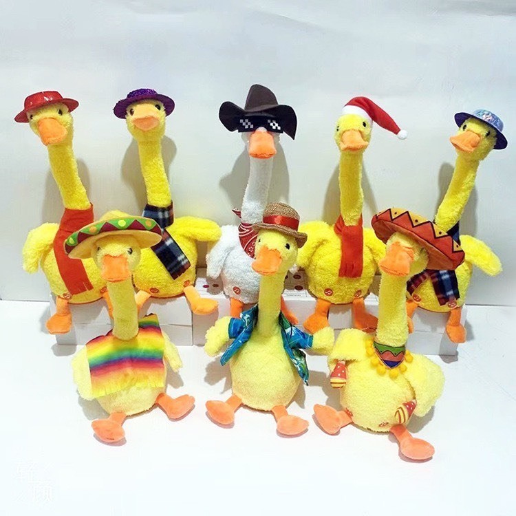 Đồ Chơi Vịt Nhồi Bông Biết Nhảy Múa Và Nhại Giọng Nói Chạy Dành Cho Trẻ Em Hình Thú Ngộ Nghĩnh