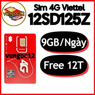 SIM 4G VIETTEL TRỌN GÓI 1 NĂM 12SD125Z KM 180GB 12SD135 12MXH100 ST60N KM 14 THÁNG