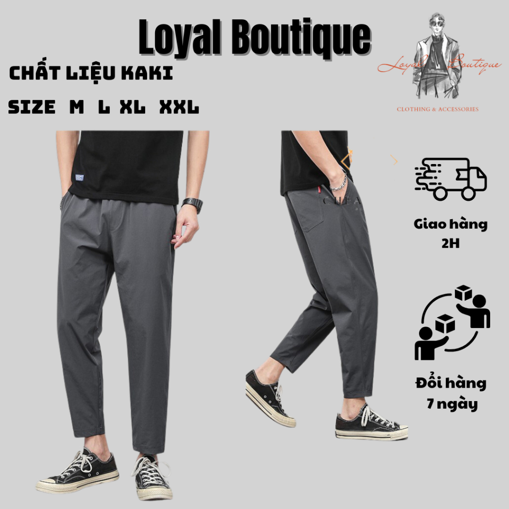 Quần baggy kaki nam đủ size đủ màu dễ phối đồ cực hot(Kèm video ảnh thật) LOYALBOUTIQUE
