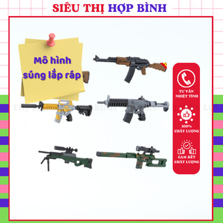 Mô hình súng lắp ráp ak47 m4a1s vsk-94 hk416c, mô hình pubg blocks sung freefire