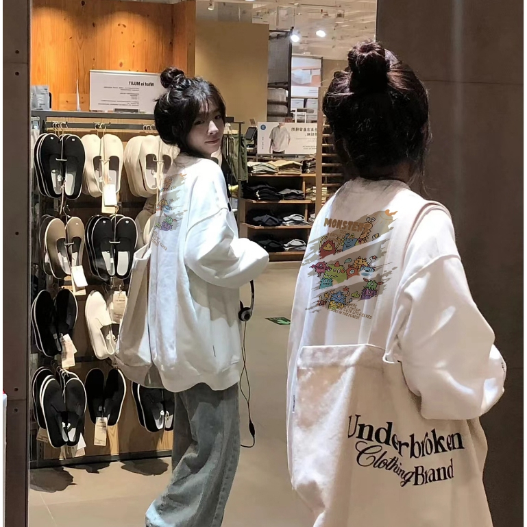 Focus local brand trắng fashion vintage áo sweater nỉ bông bigsize unisex levents 100%cotton