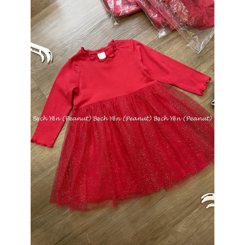 Váy Cotton dài tay có ren