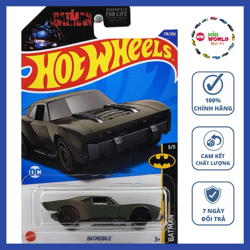 Xe mô hình Hot Wheels basic Batman Batmobile HCW62.