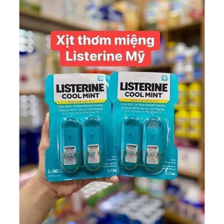 Xịt thơm miệng trắng răng Listerine khử mùi hôi thơm mát