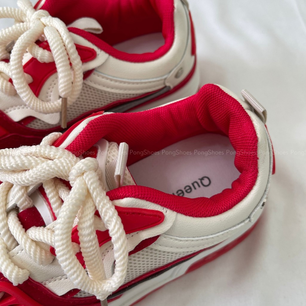 Giày Sneaker Phối Lưới Trắng Pong Shoes- Full Box- Mã 1639