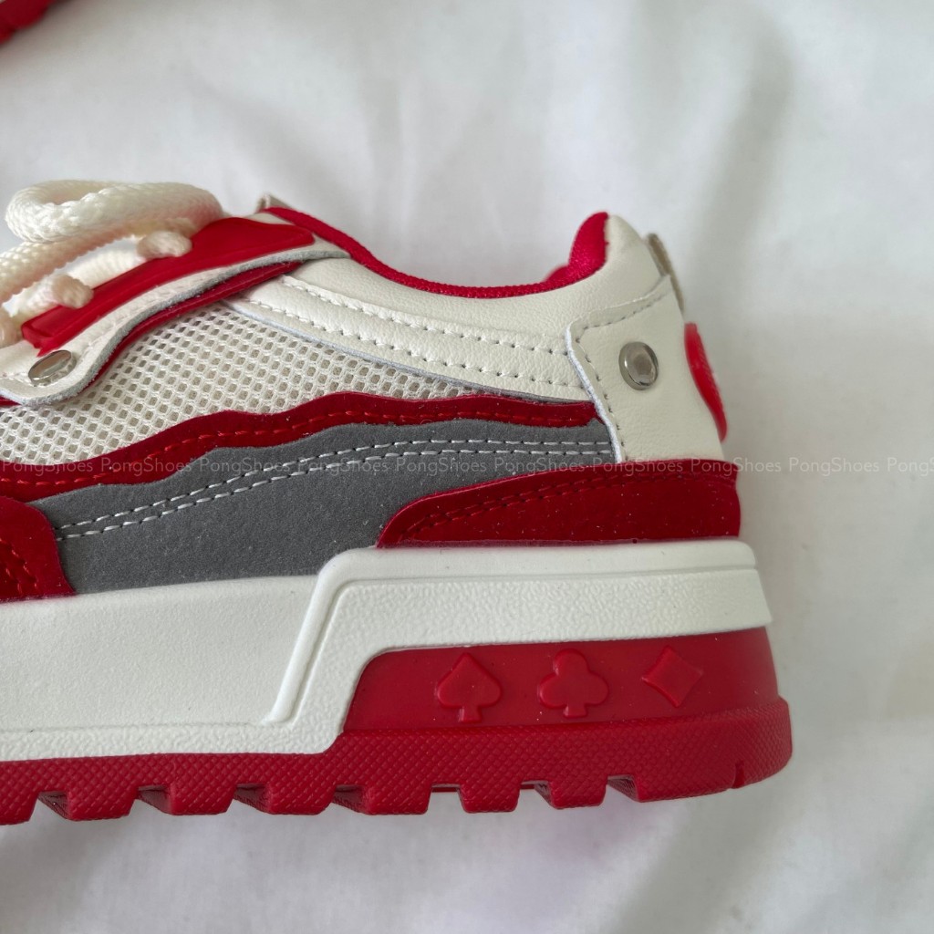 Giày Sneaker Phối Lưới Trắng Pong Shoes- Full Box- Mã 1639