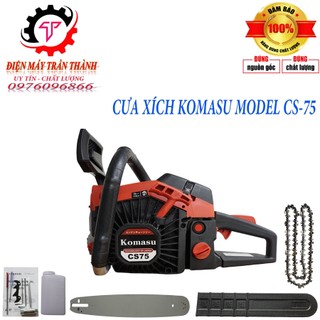 Máy cưa xích chạy xăng Komasu Japan CS-75 Lam 50cm hàng nhập khẩu mới nhất 2023 Bảo hành 12 tháng