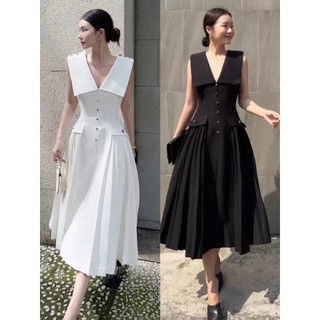 Đầm xòe xếp ly cổ chữ V dự tiệc sang trọng đủ size ( thời trang bigsize vicky.g anitagreen) N1123