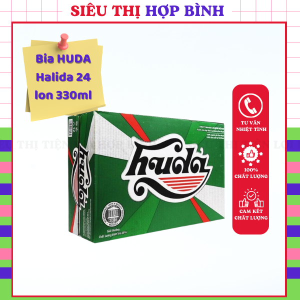 Bia HUDA Halida  24 lon 330ml