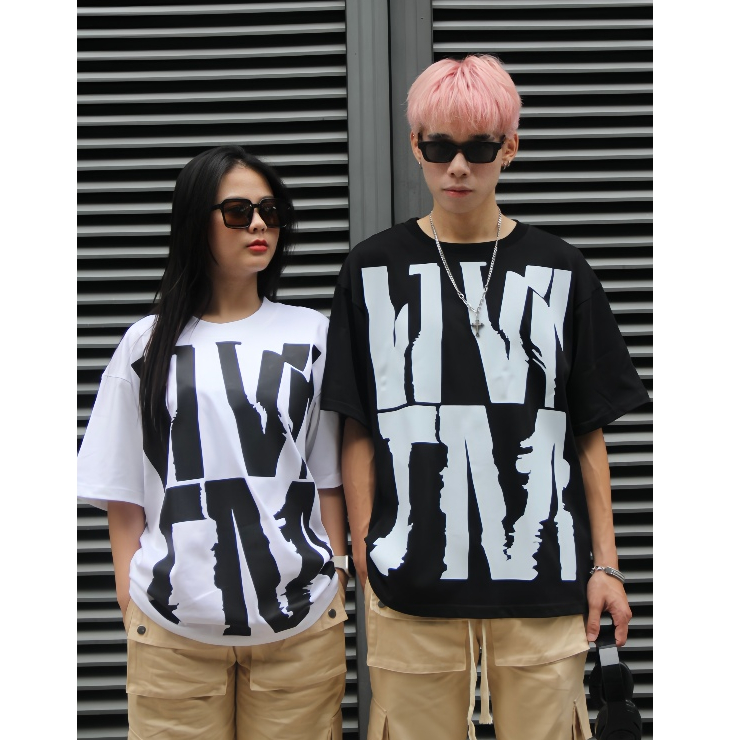 Áo thun The Xide áo phông unisex in chữ tượng hình form rộng chất cotton 2 chiều định lượng 250gr co giãn