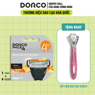 Hộp 4 đầu dao cạo 4 lưỡi dorco pace 4 và hộp quà tặng cán dao cạo dorco