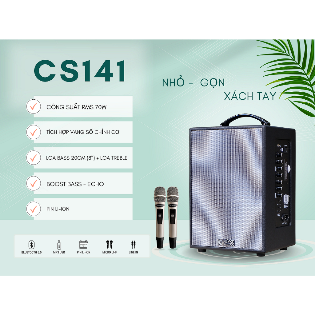 Dàn âm thanh di động xách tay ACNOS CS141