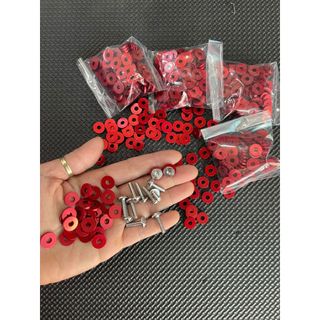 Lông đền trơn đỏ 4li 5li 6li dàn áo , long đền nhôm