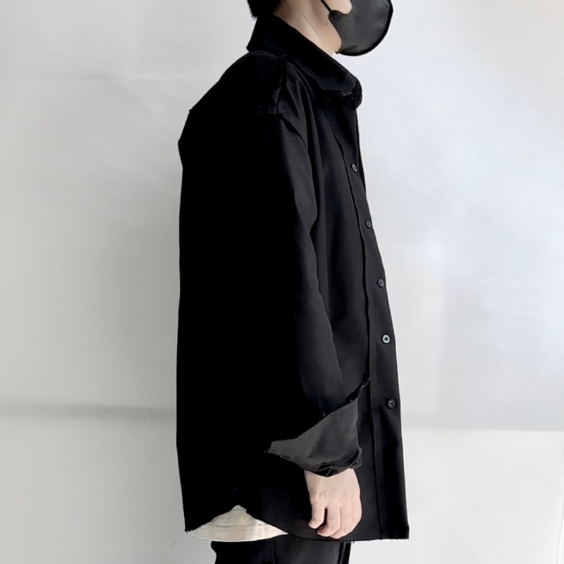 ÁO SƠMI TUA RUA - TRẮNG & ĐEN - OUTLINE SHIRT'S KN