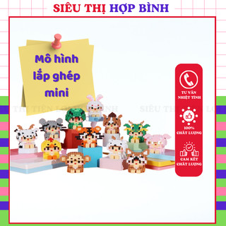 Mô hình lắp ghép mini 12 con giáp giúp trẻ vận động trọn bộ 12 con
