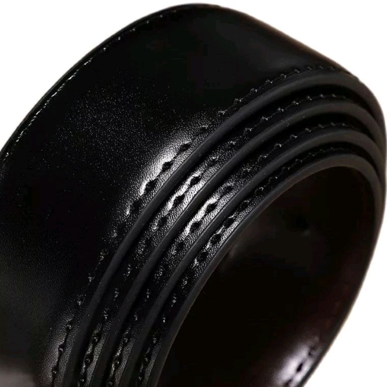 Dây nịt thắt lưng nam da bò nhập khẩu TMNK01 bản 3.4cm, Dây da thay thế 2 trong 1 với 2 mặt da hai màu đen,nâu