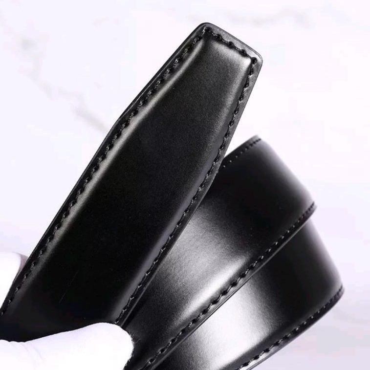 Dây nịt thắt lưng nam da bò nhập khẩu TMNK01 bản 3.4cm, Dây da thay thế 2 trong 1 với 2 mặt da hai màu đen,nâu