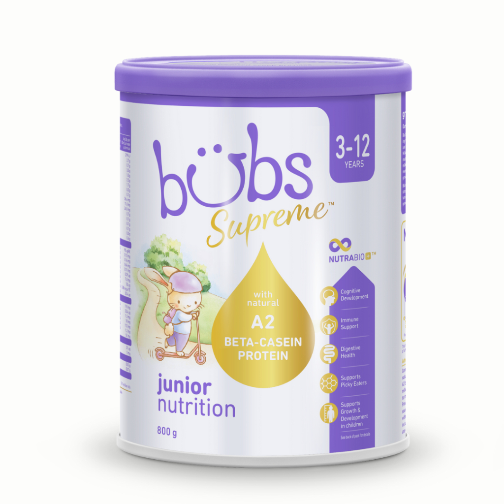 Sữa Bubs Supreme Junior Nutrition 800g dành cho bé từ 3 - 12 tuổi, nhập khẩu từ Úc Date 12.2024