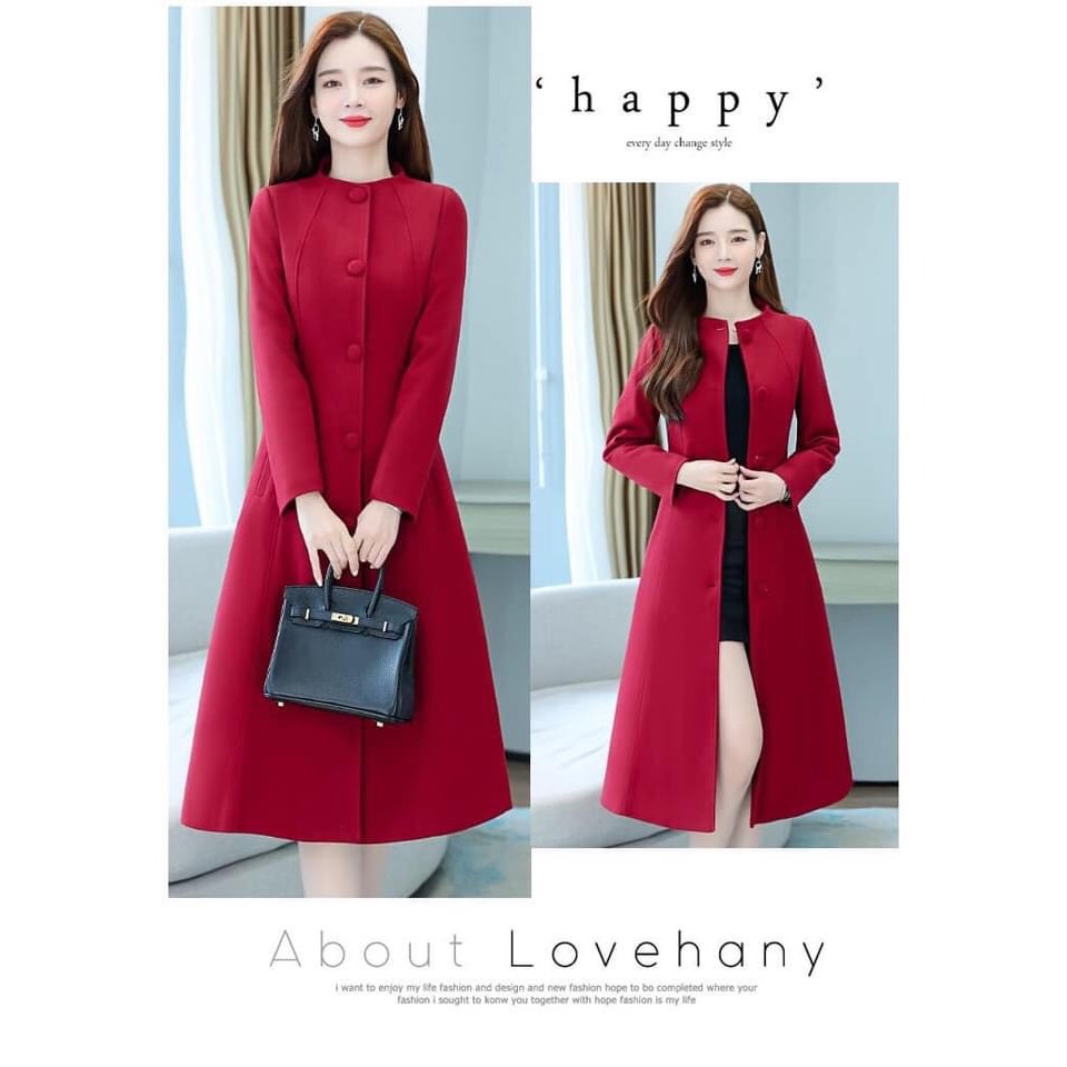 Áo khoác dạ măng tô Nữ cao cấp