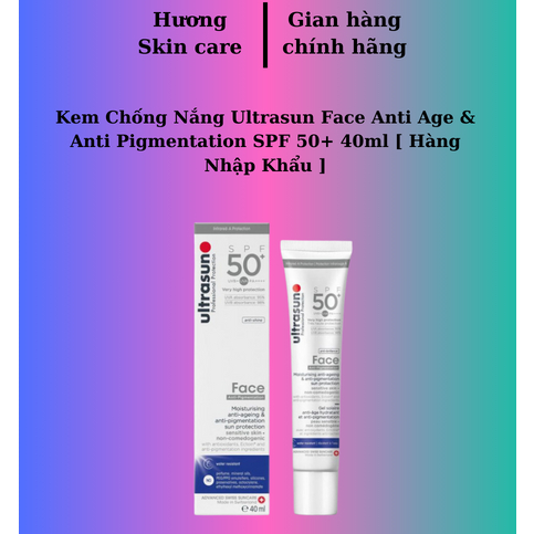 Kem Chống Nắng Ultrasun Face Anti Age &amp; Anti Pigmentation SPF 50+ 40ml [ Hàng Nhập Khẩu ]