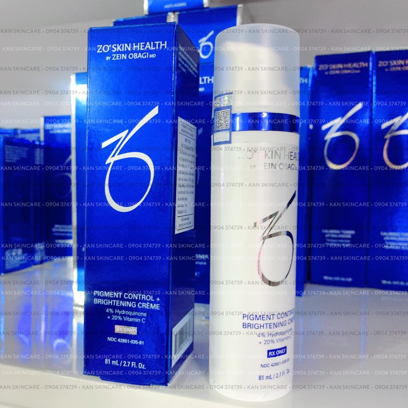 CT⭐ Kem giảm nám trắng da Zo Pigment Control Brightening Crème 4% HQ + 20% Vit C 81ml