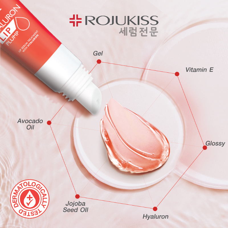 Son Dưỡng Ẩm Căng Bóng Môi Màu Cam Rojukiss 5X Hya Coral Lip Serum Treatment 10ml