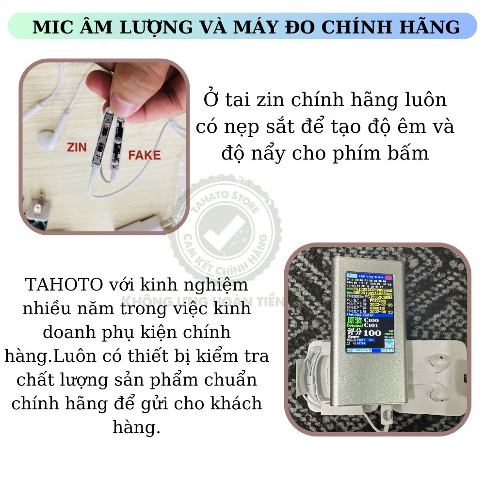 Tai nghe dây bóc máy chính hãng dành cho từ 6 đến 14promax bảo hành 12 tháng
