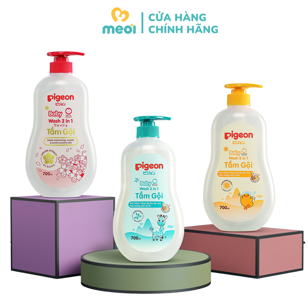 Sữa tắm gội Pigeon 700ml cho trẻ 0M+
