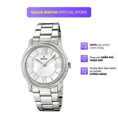 Đồng hồ nữ Festina F16722/1 mặt kính cứng chống xước, chống nước 5ATM, dây thép không gỉ thời trang, thanh lịch