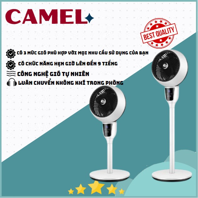 Quạt Tuần Hoàn Lưu Thông Không Khí Camel, Điều khiển Từ Xa 3 Chế Độ Gió Cao Cấp, 50W - Sỉ Gia Dụng