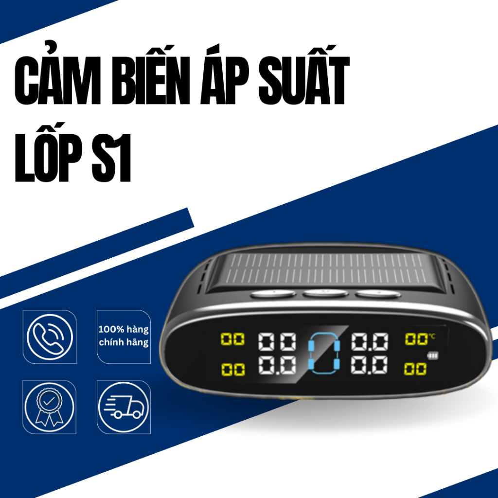 Máy cảm biến áp suất lốp S1 đo áp suất lốp ô tô giúp cảnh báo thủng lốp nổ lốp